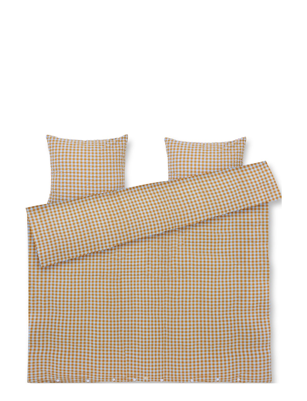 Bæk&Bølge Sengetøj 200X220 Cm Lys Blå/Sand Home Textiles Bedtextiles Bed Sets Beige Juna