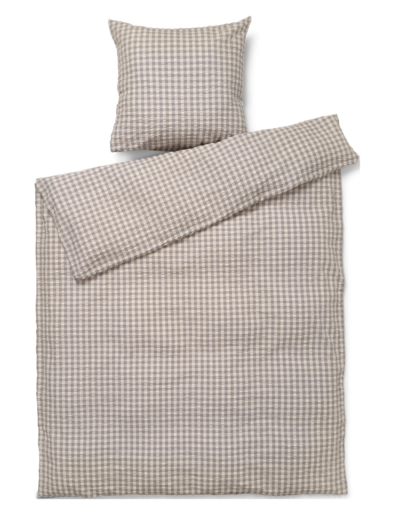 Bæk&Bølge Sengetøj /Birk 140X220 Cm Dk Home Textiles Bedtextiles Duvet Covers Grey Juna