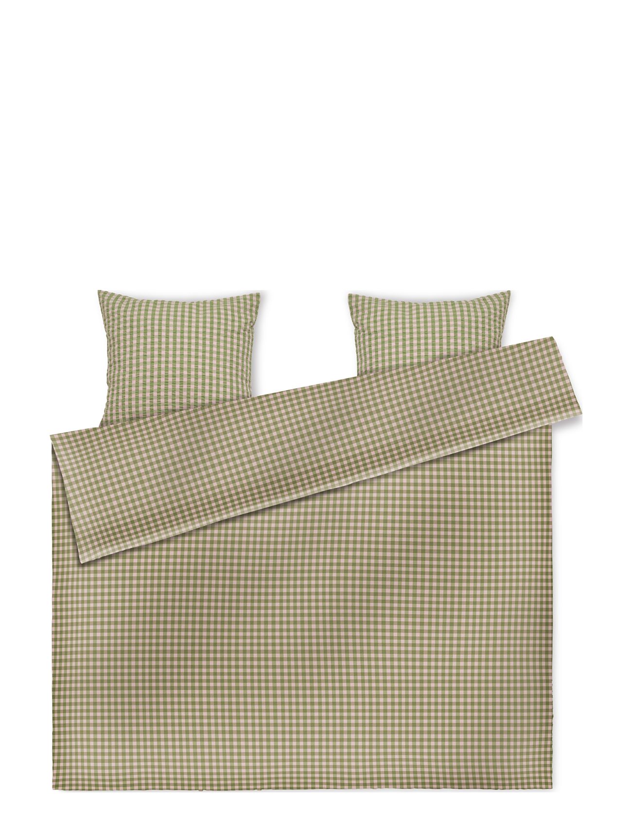 Bæk&Bølge Sengetøj 200X220 Cm Grøn/Soft Pink Dk Home Textiles Bedtextiles Bed Sets Green Juna