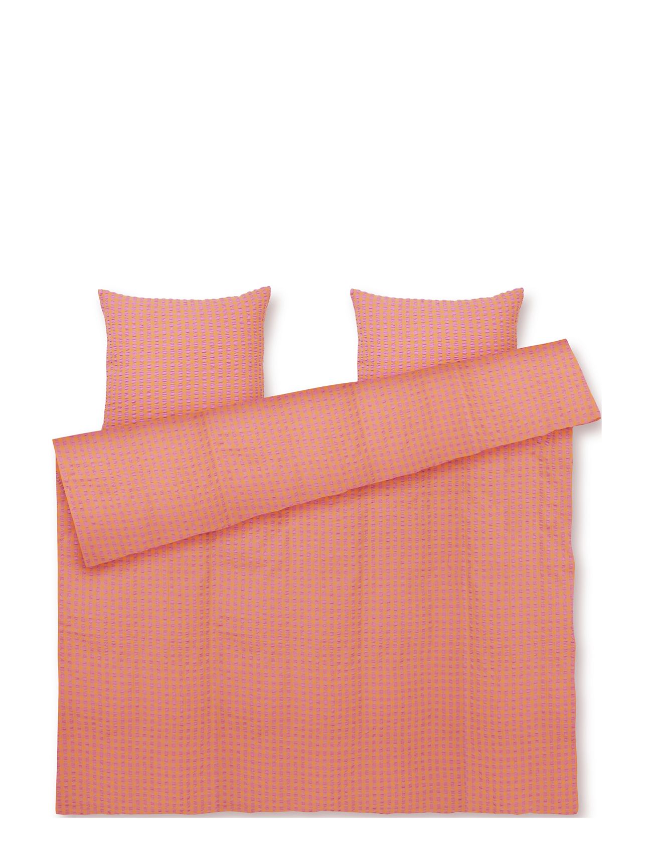 Bæk&Bølge Sengetøj 200X220 Cm Pink/Orange Dk Home Textiles Bedtextiles Bed Sets Coral Juna
