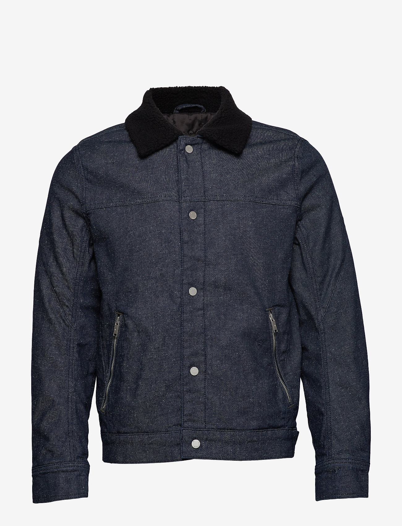 pile collar denim jacket