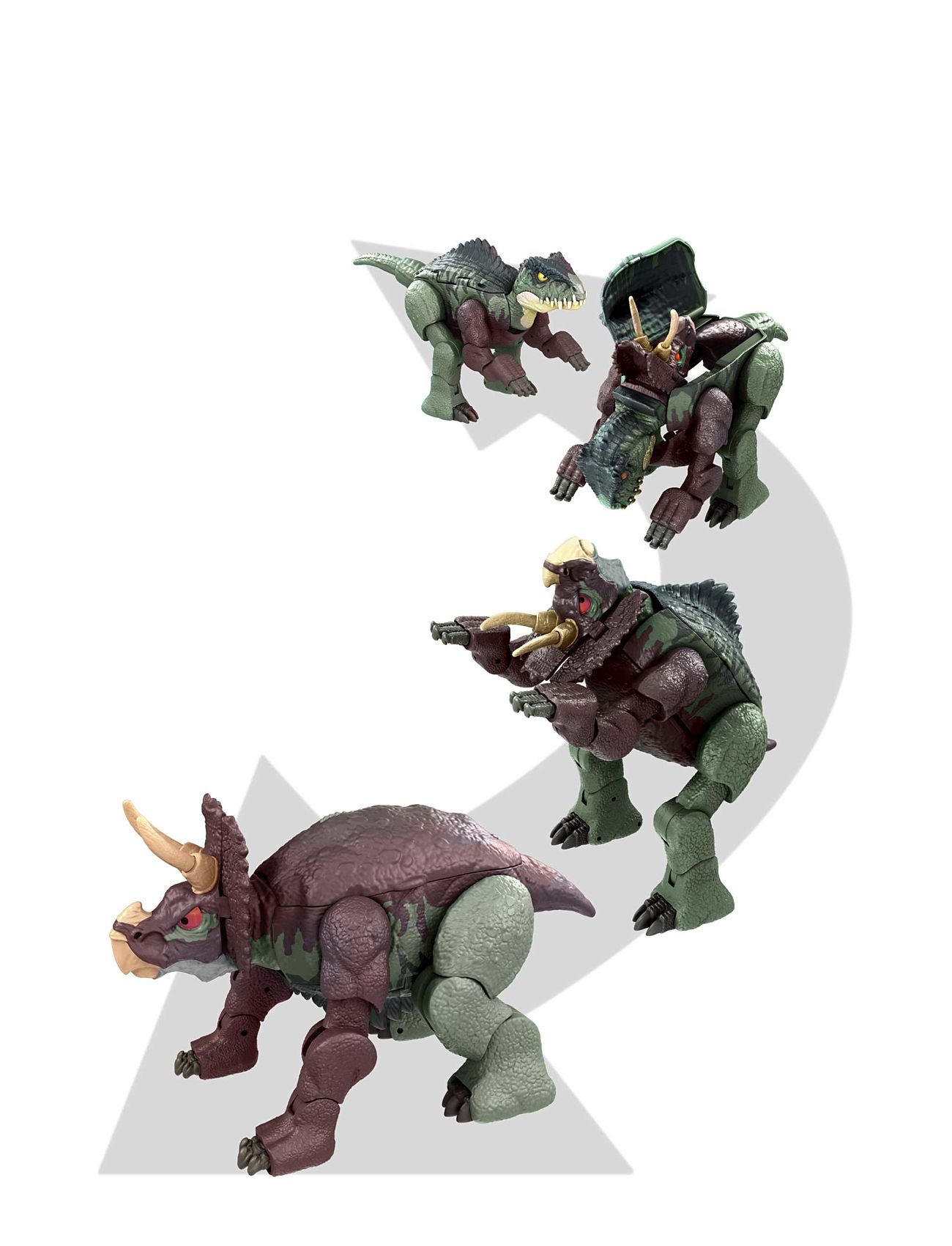 Jurassic World Fierce Changers Massive Stretch Giganotosaurus & Nasutoceratops Toys Playsets & Action Figures Animals Multi/patterned Jurassic World