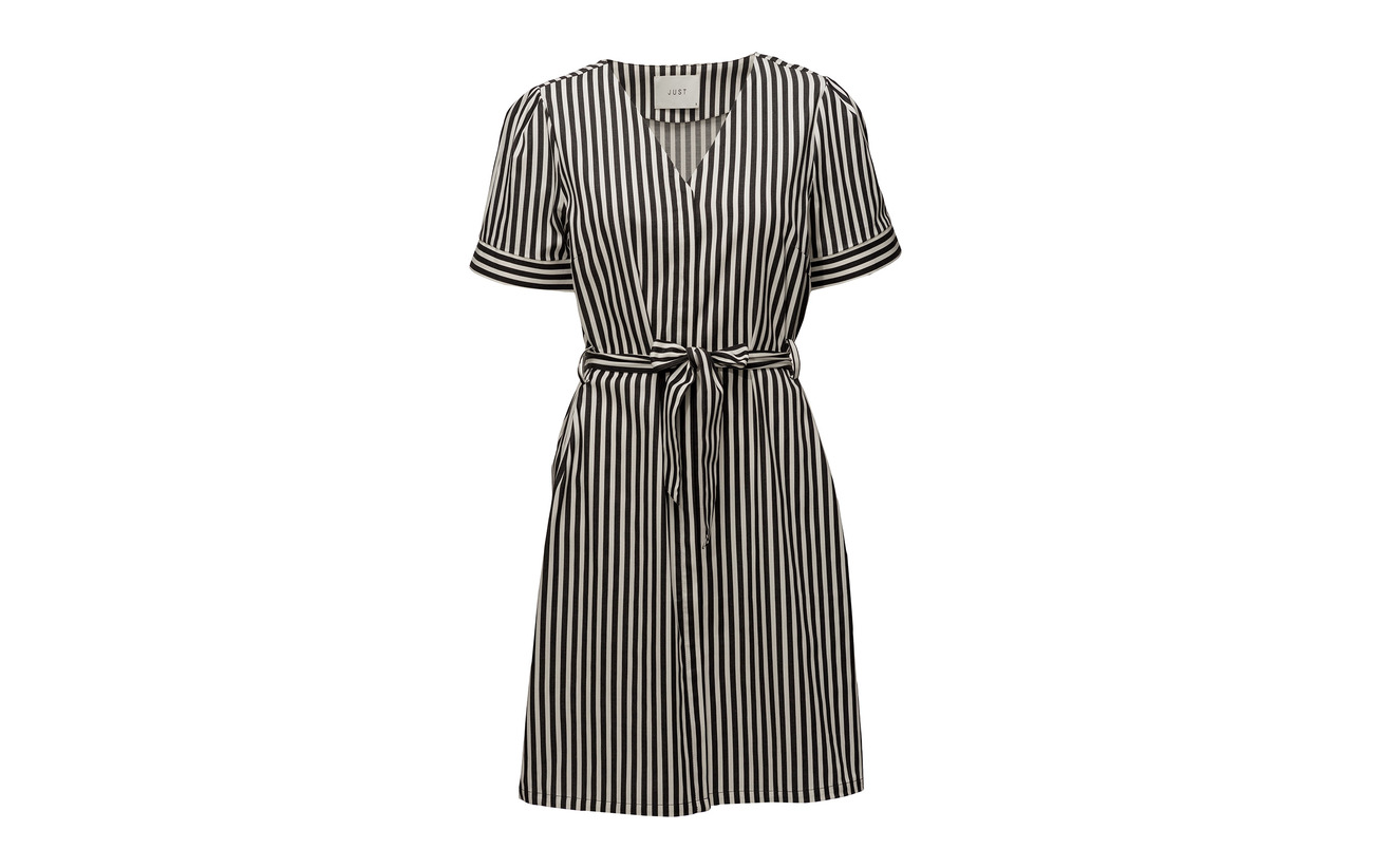 Dress Coton 3 Stripe Just 97 Elastane Black Female Bodil Axw0YqvE