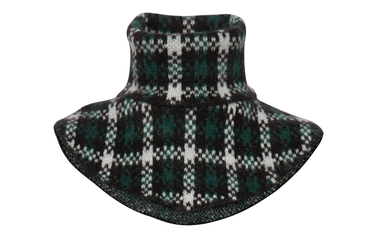 Just Female Harper knit buff - HARPER GREEN CHECK AOP
