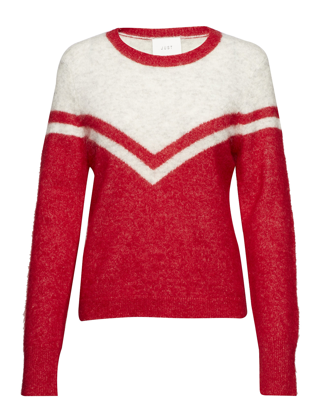 Swiss Knit Gebreide Trui Rood Just Female just female kopen in de aanbieding