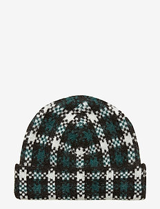 Harper knit hat - HARPER GREEN CHECK AOP