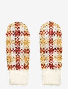 Harper knit mittens - HARPER GOLDEN CHECK AOP