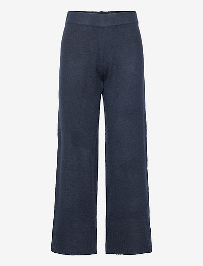 Unite knit trousers - vide bukser - evening blue
