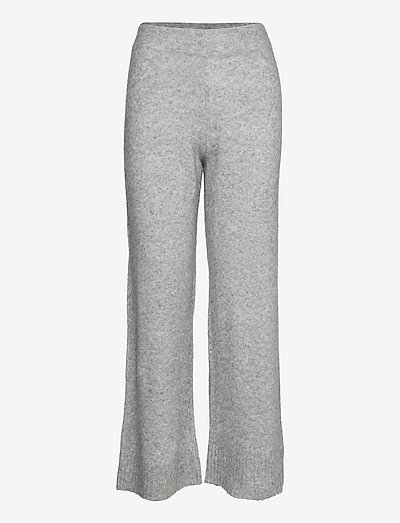 Unite knit trousers - vide bukser - grey melange