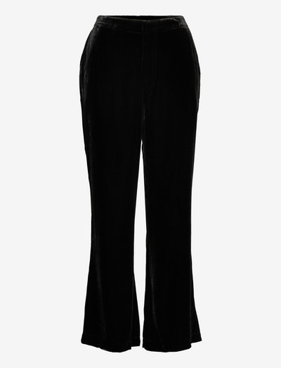 Even velvet trousers - bukser - black