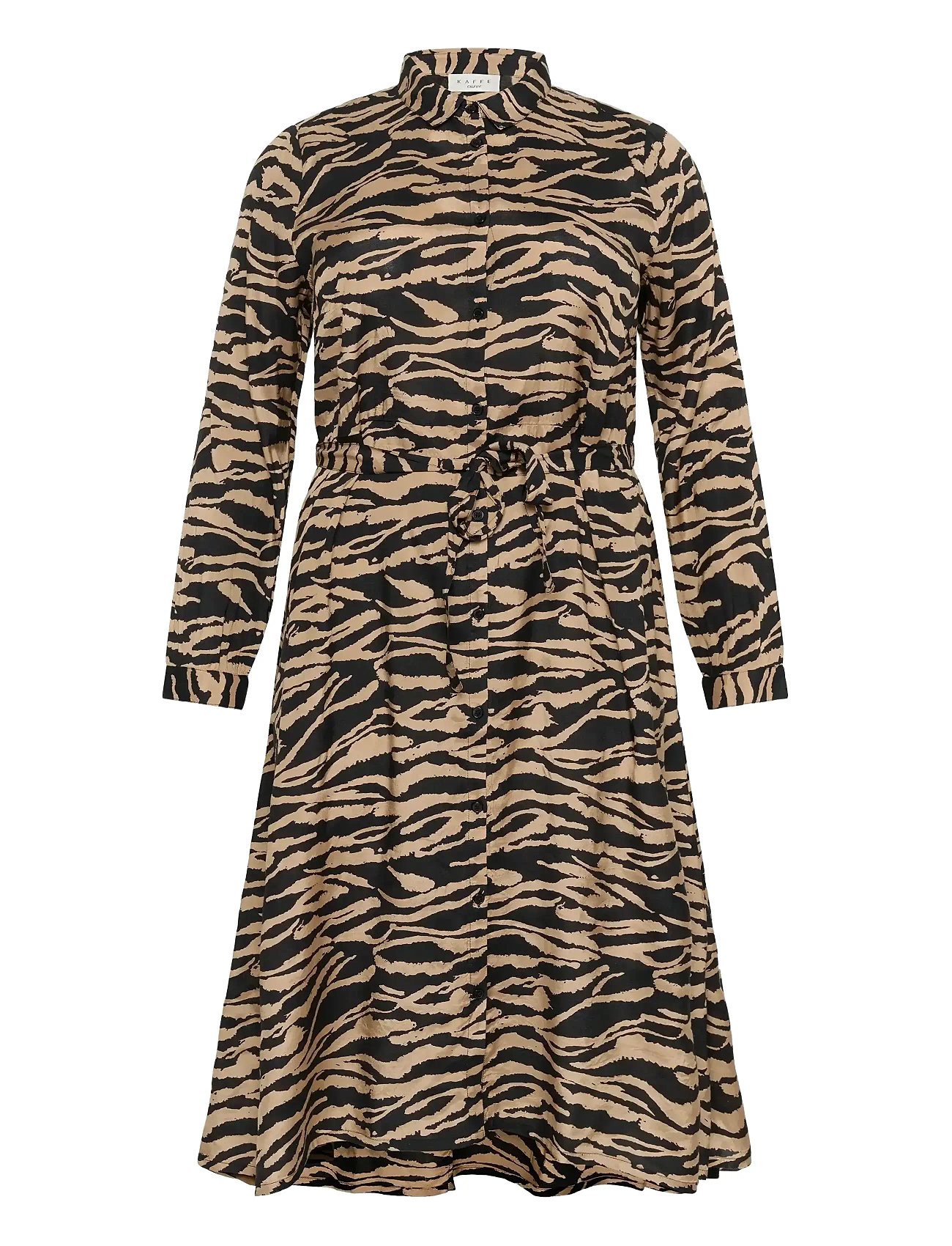 KAFFE CURVE Kcolivia Kleid Beige - 48 - Damen