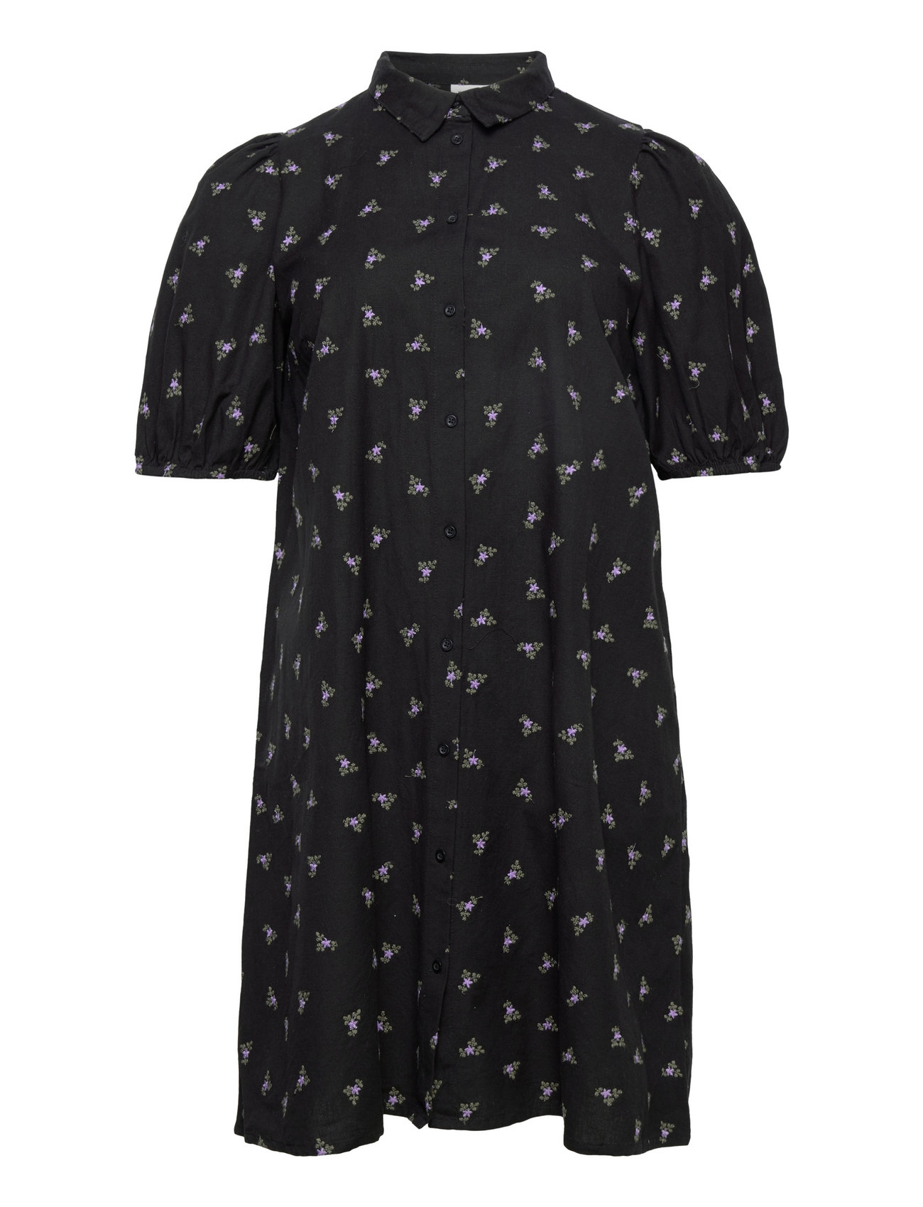 Kctammy Shirt Dress Kort Kjole Black Kaffe Curve