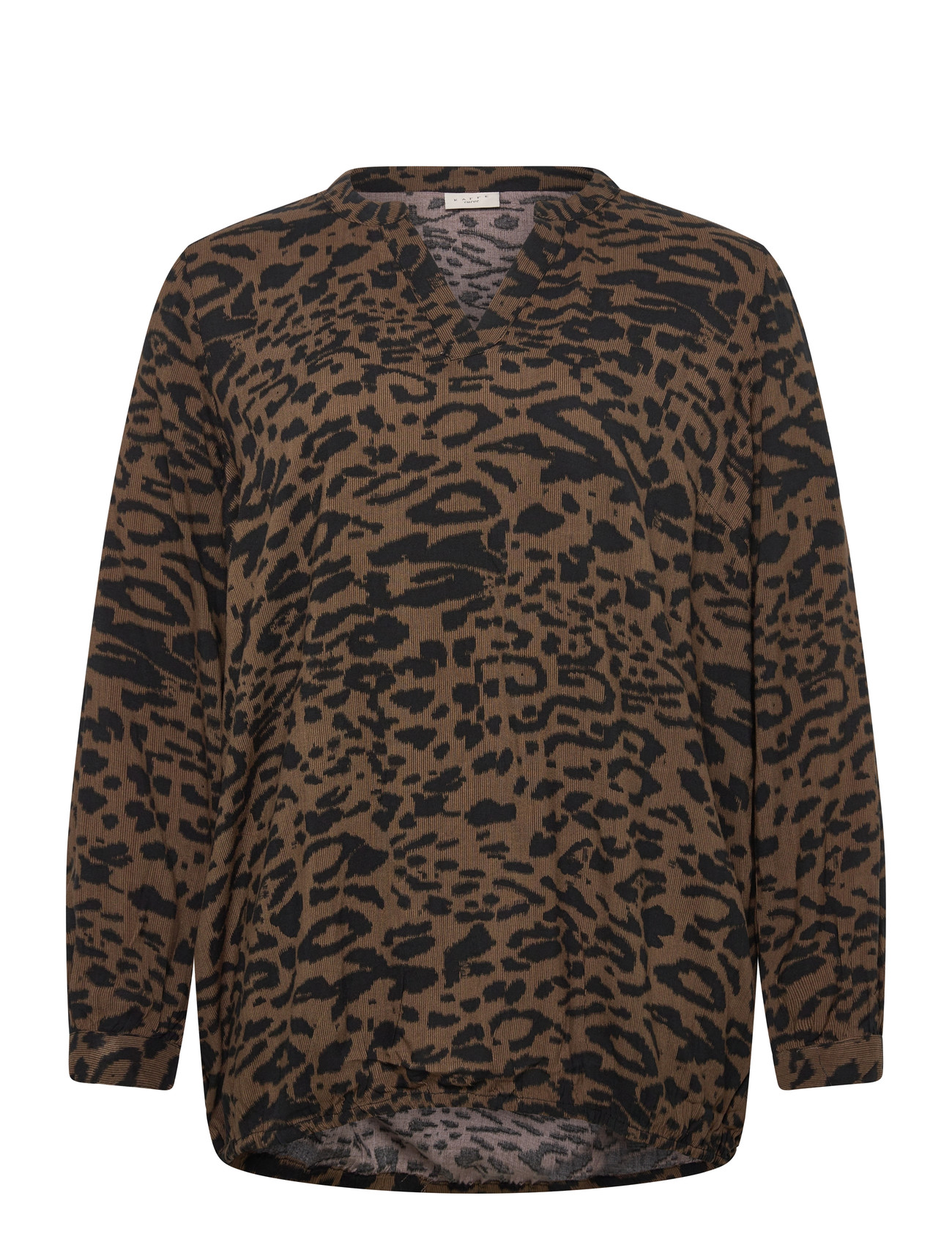 Kaffe Curve Kcdiana Blouse, 46, Brown, Bluser > Langærmede, Dame