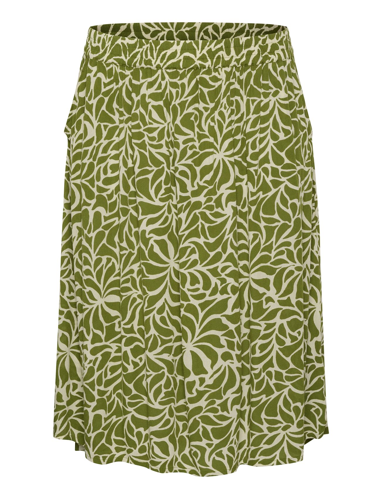 Kcami Skirt Printed Khaki Kaffe Curve