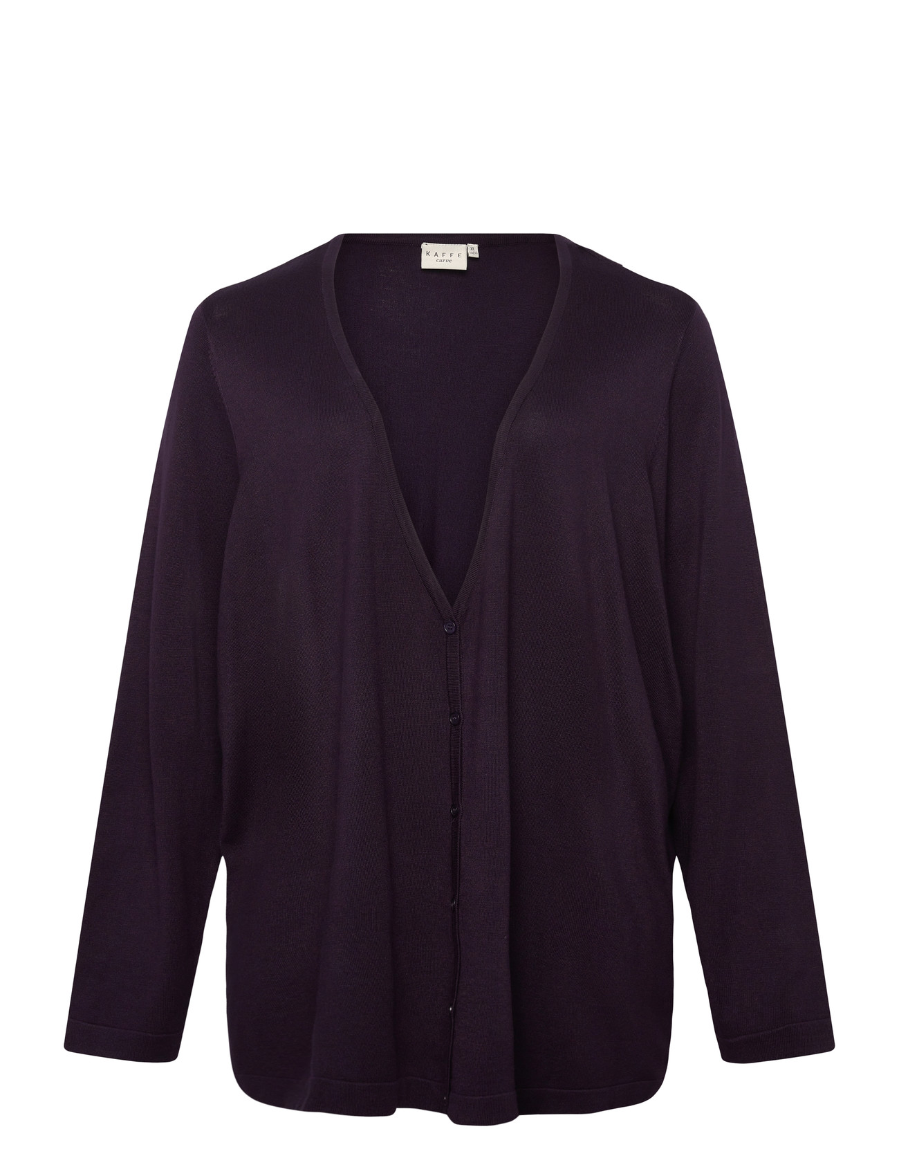 Kaffe Curve Kcfarsia Button Cardigan, M, Purple, Strik > Cardigans, Dame