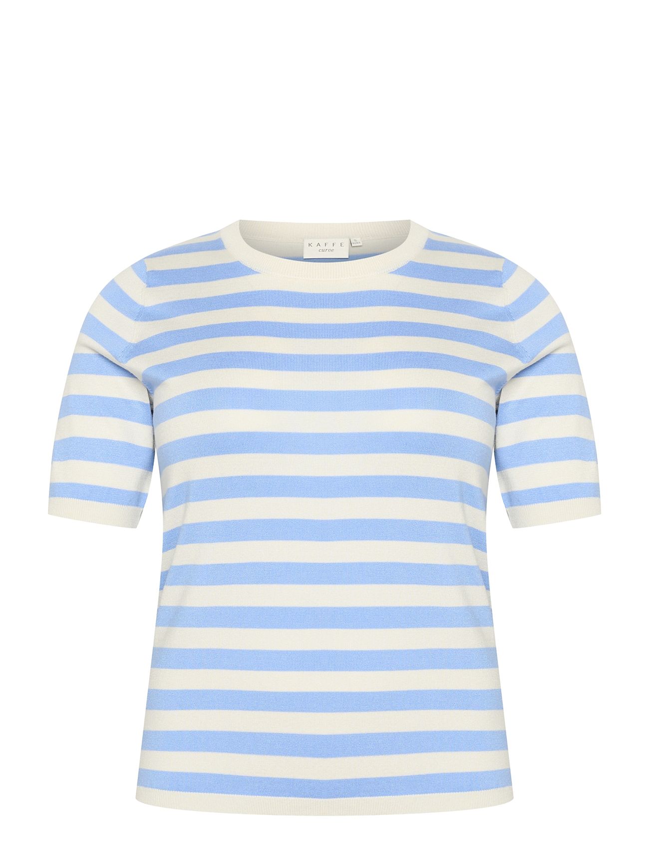 Kcmalia Wide Stripe Knit Blue Kaffe Curve