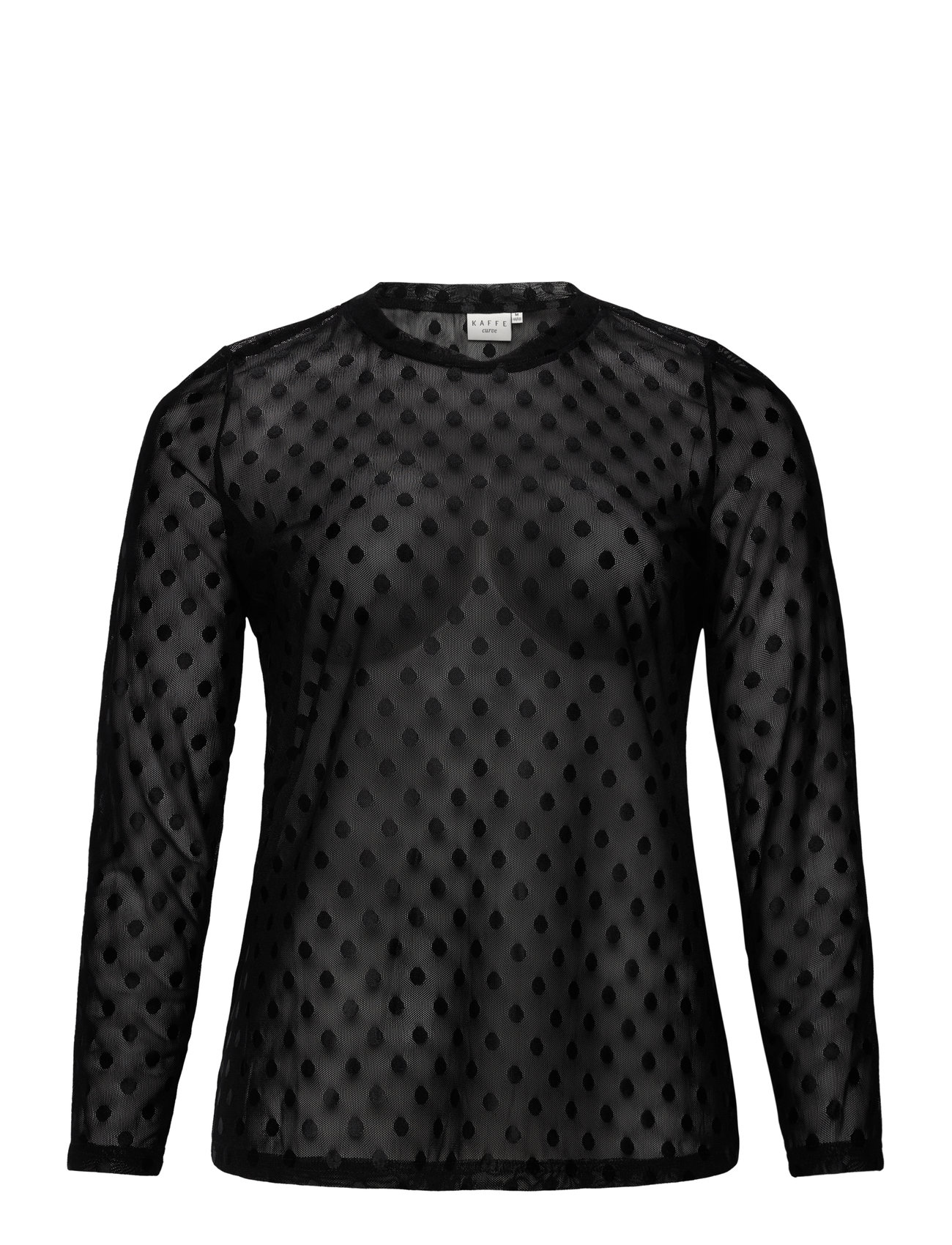 Kcninna Ls T-Shirt Black Kaffe Curve