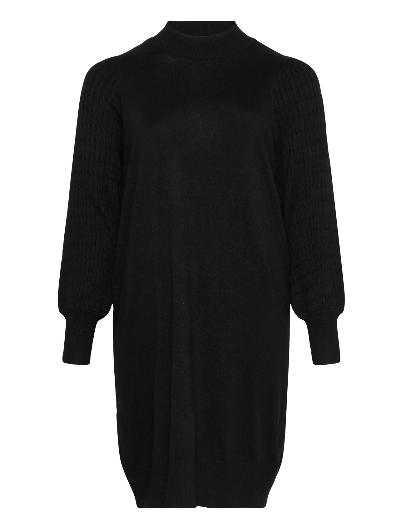 KAFFE CURVE Kclini Knit Kleid Schwarz - S - Damen