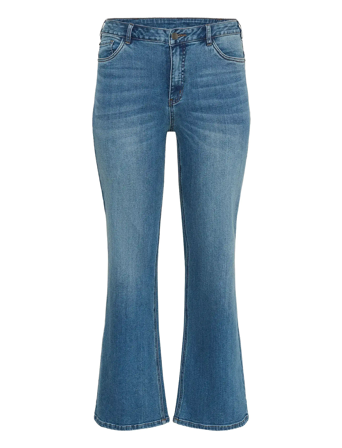 KAFFE CURVE Kcflora Flared Full Lenght Jeans Blau - 52 - Damen
