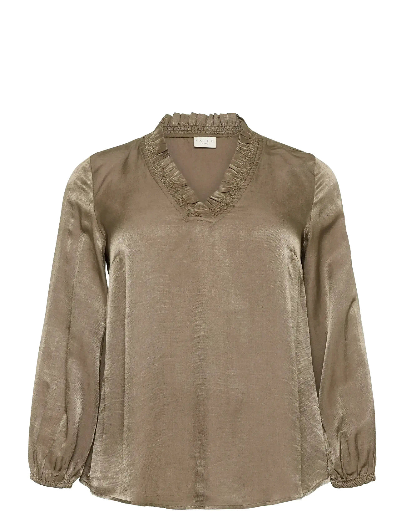 KAFFE CURVE Kcmilia Bluse Gold - 54 - Damen