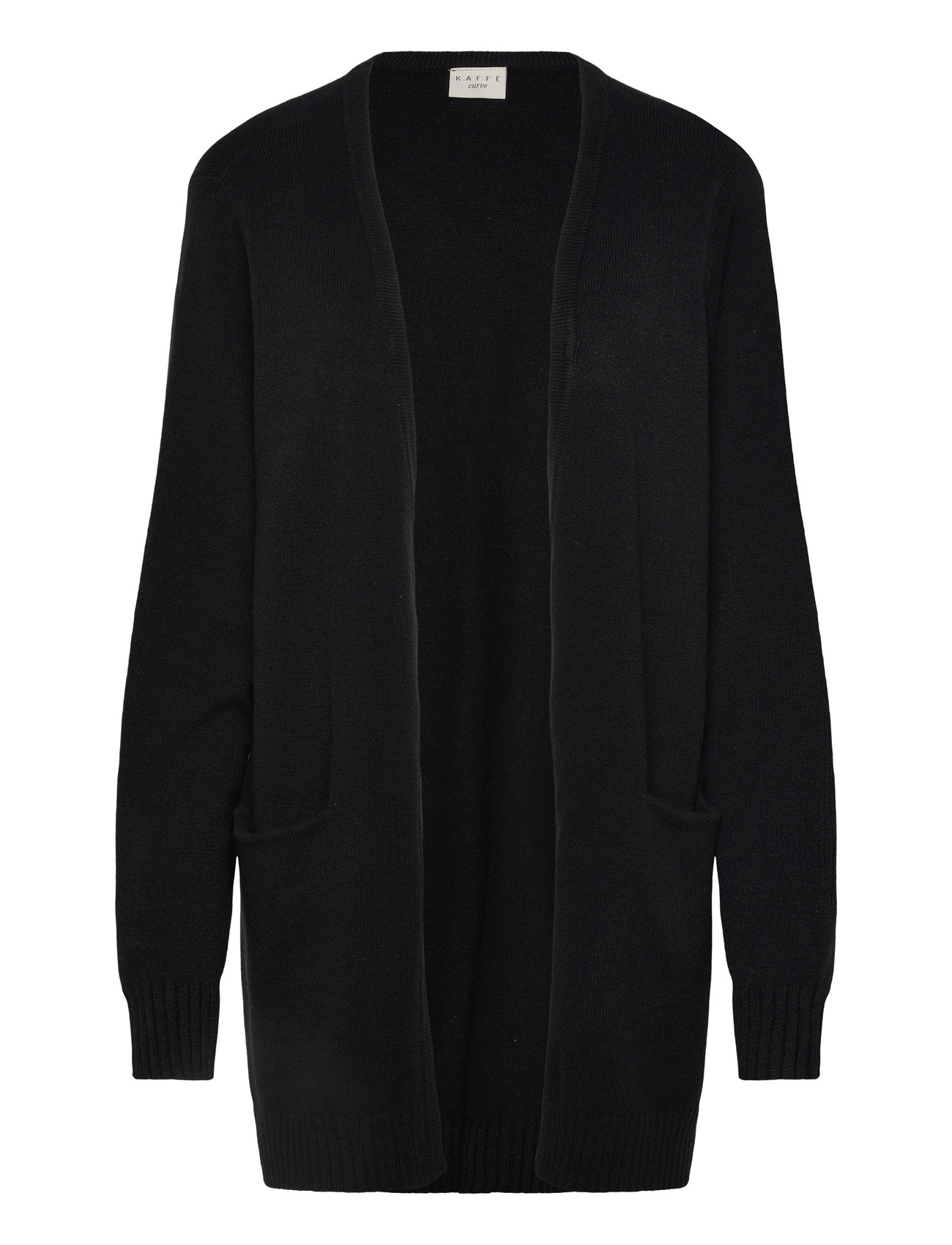 Kaffe Curve Kcalianna Knit Cardigan, M, Black, Strik > Cardigans, Dame
