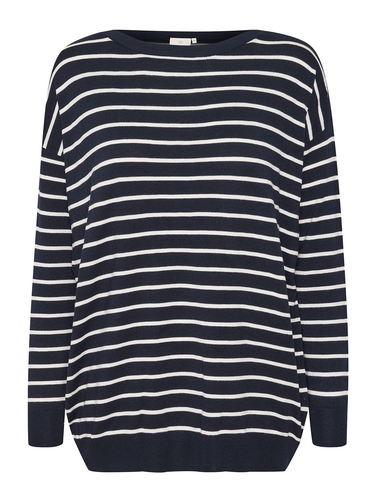 Kaffe Kalizza Boat Neck Pullover Marinblå