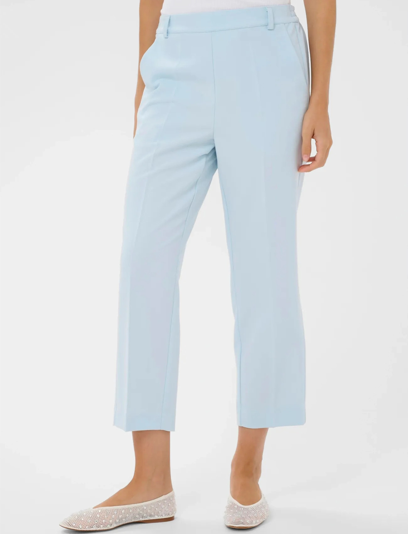 Kaffe Kasakura Hw Cropped Pants, 46, Blue, Bukser > Lige Ben, Dame