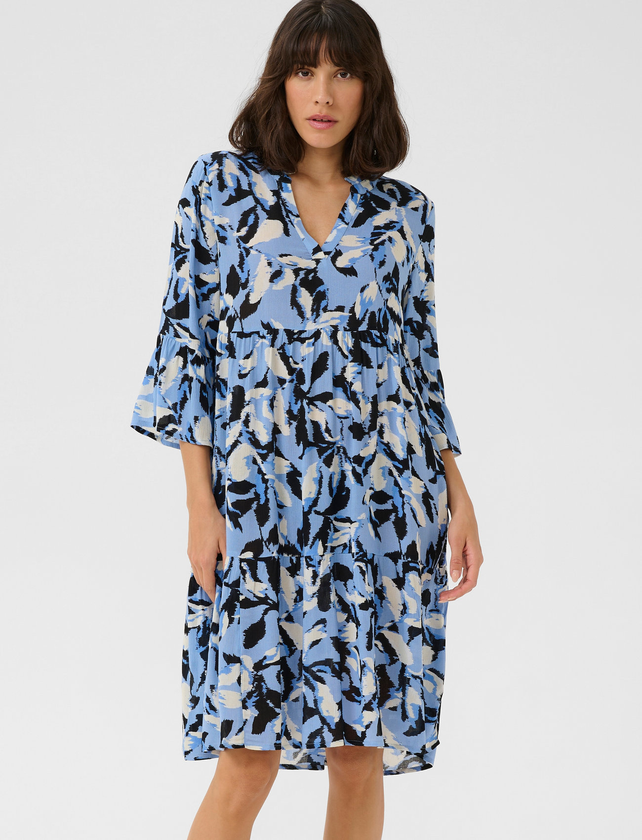 Kaffe Kaedita Amber Dress, 42, Blue, Kjoler > Kort Kjole, Dame