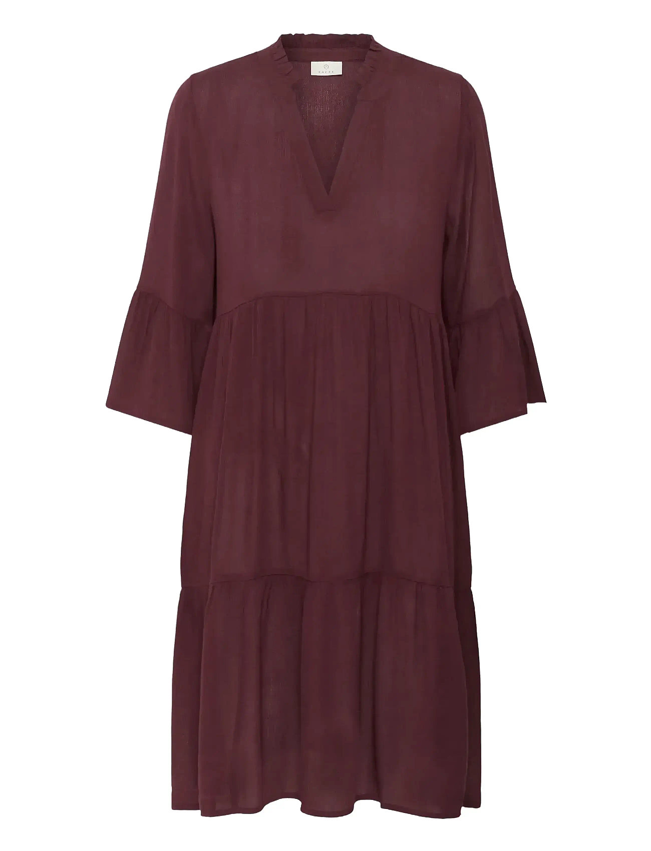 KAFFE Kamarianah Amber Kleid Burgundy - 36 - Damen