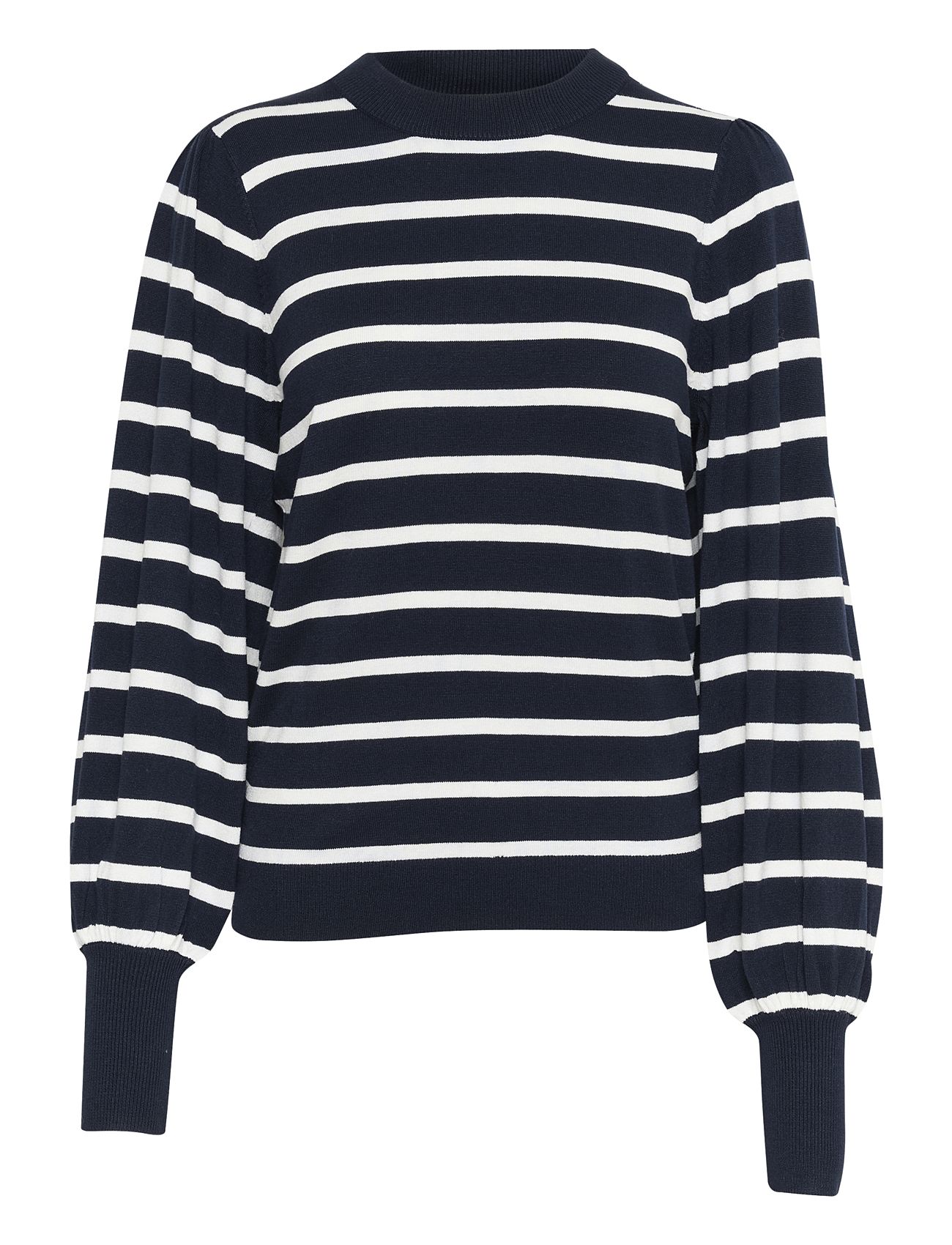 Kamala Stripe Knit Pullover Navy Kaffe