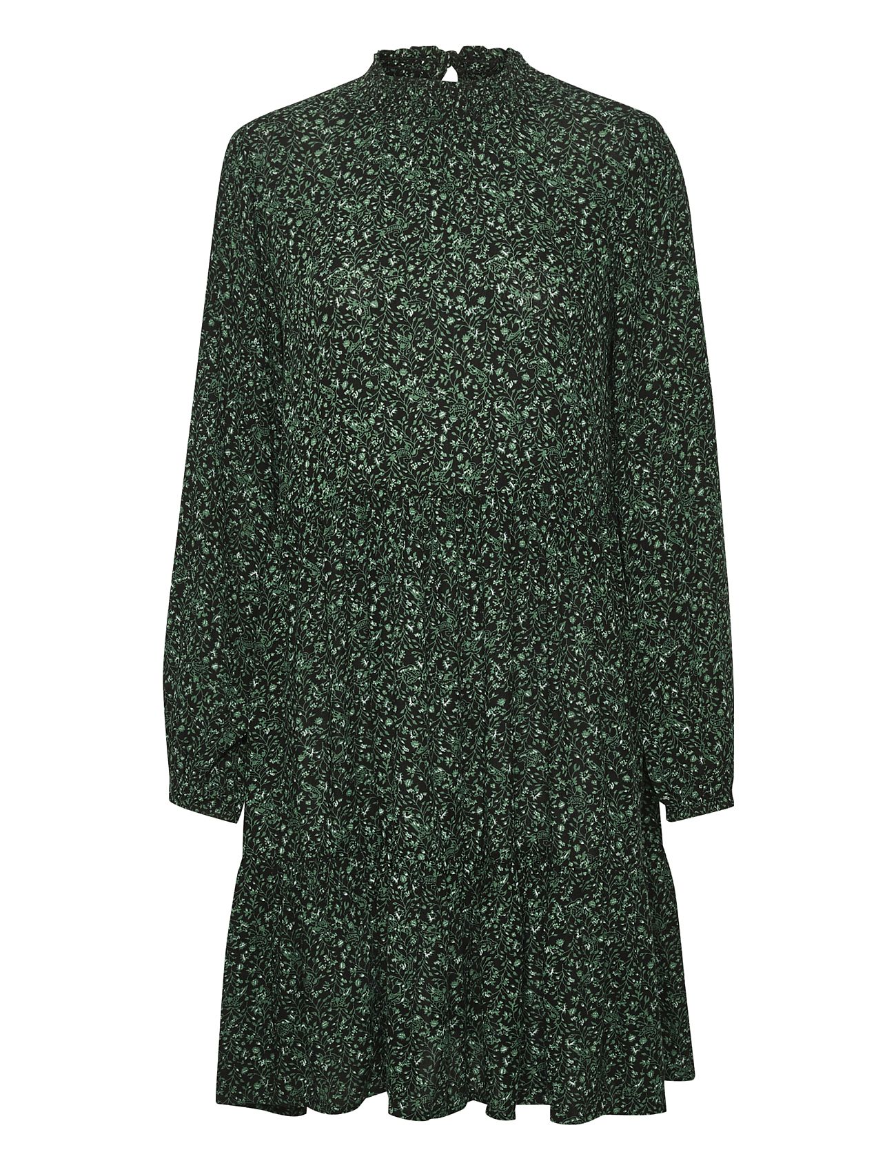 Kasally Amber Dress Ls Knelang Kjole Green Kaffe