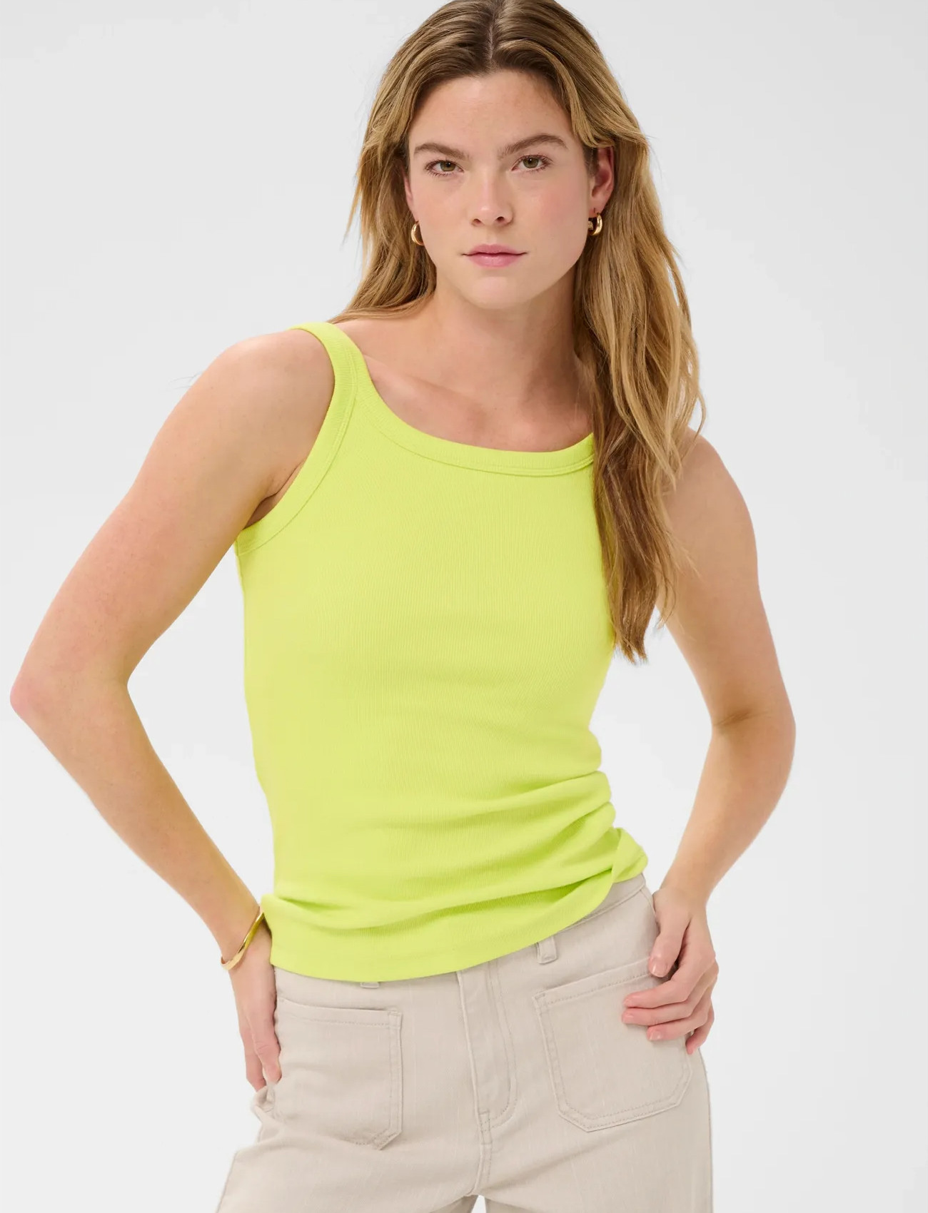 Kaffe Kacarna Tank Top, S, Green, T-Shirts & Toppe > Uden Ærmer, Dame