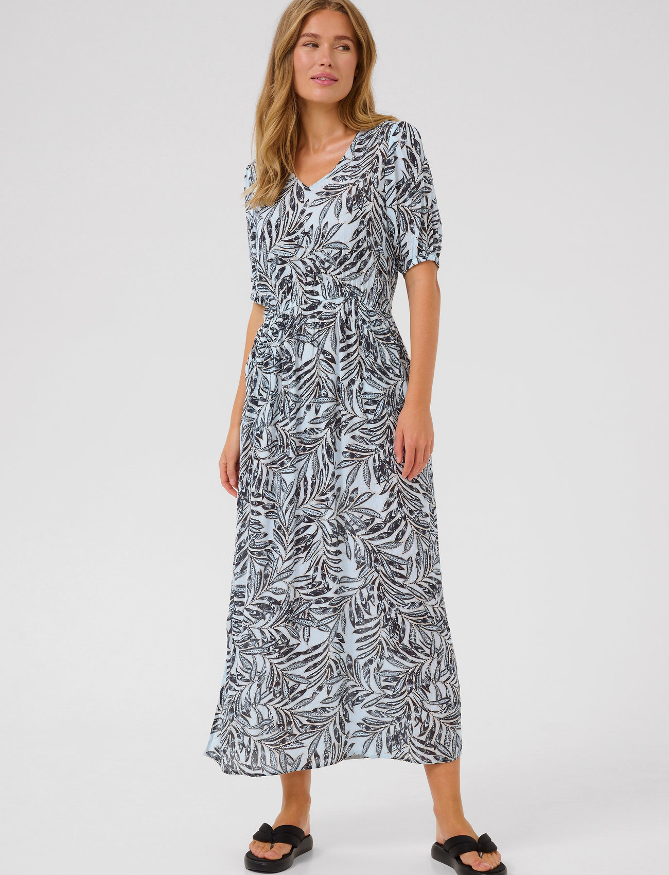 Kaffe Kaisolde Amber Maxi Dress, 36, Blue, Kjoler > Maxikjole, Dame