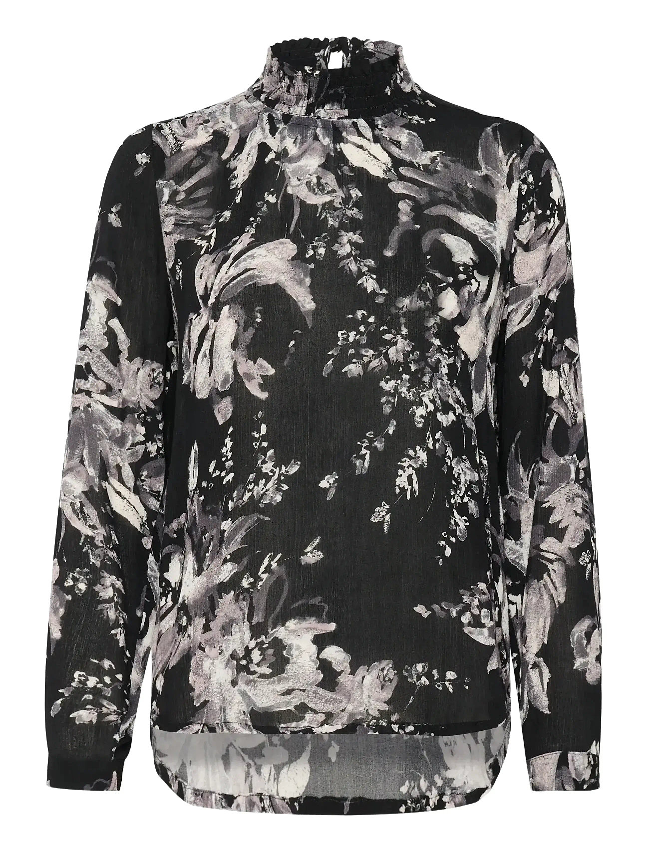 KAFFE Kaamber Smock Bluse Printed Schwarz - 42 - Damen