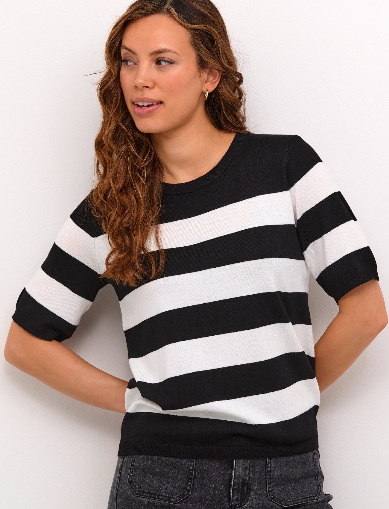 Kaffe Kalizza Striped Knit, M, Multi/patterned, Strik > Trøjer, Dame
