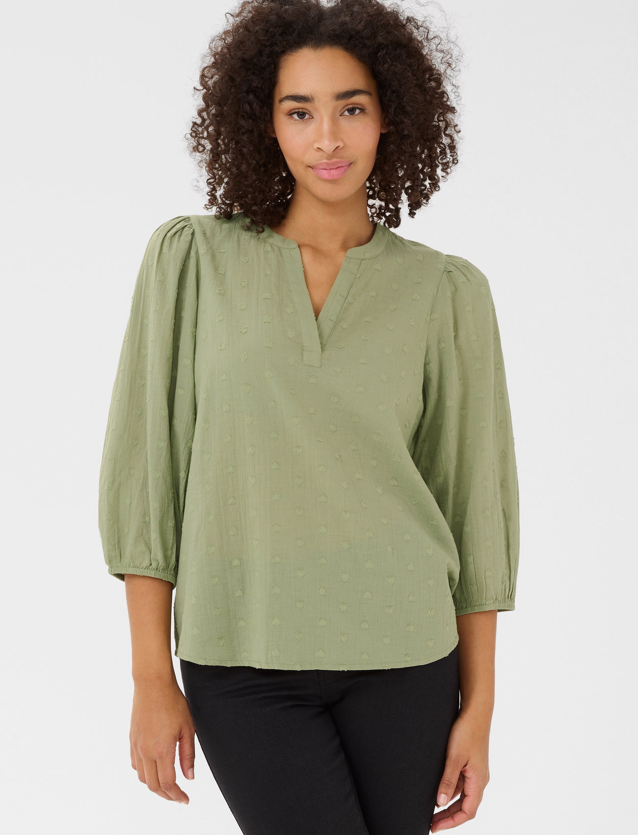 Kaffe Kajollia Blouse, 38, Green, Bluser > Langærmede, Dame