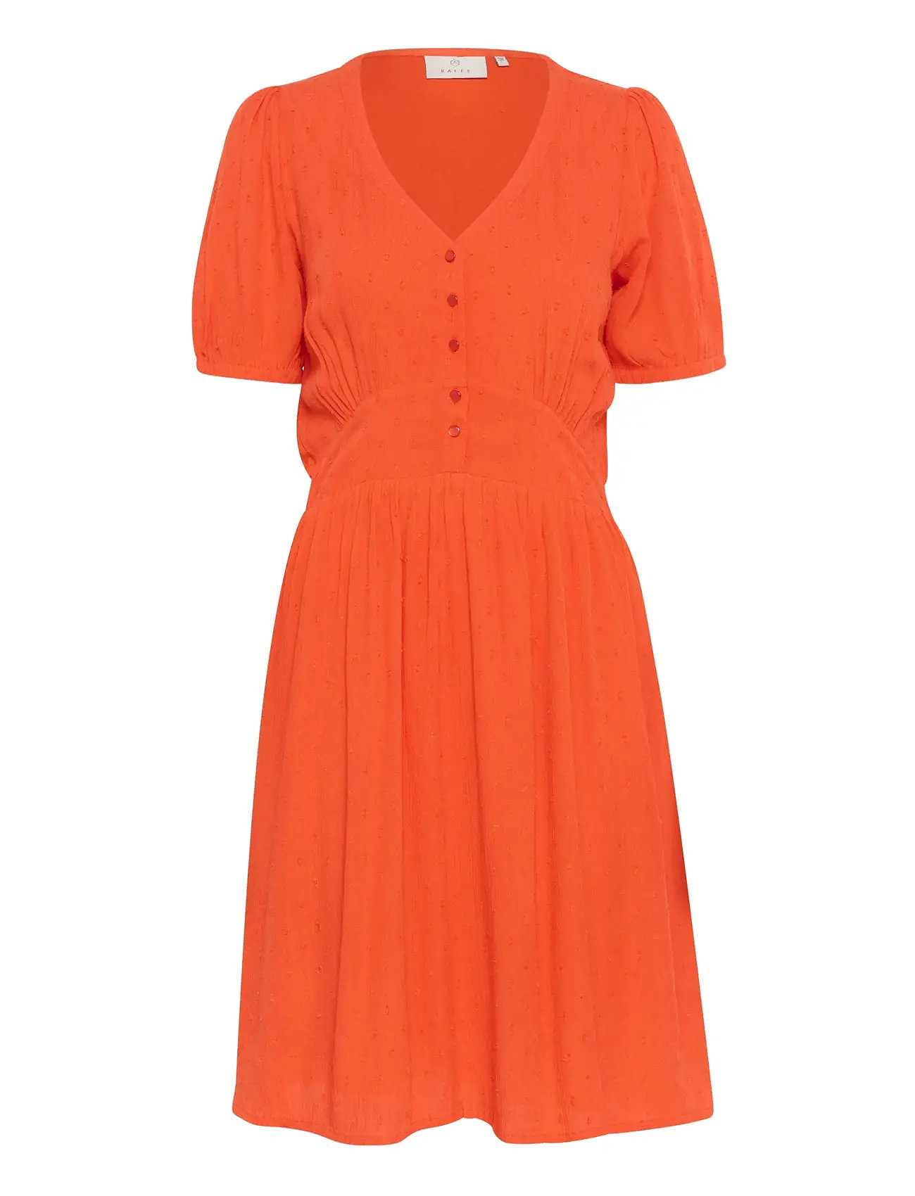 Karonna Dress Knelang Kjole Orange Kaffe
