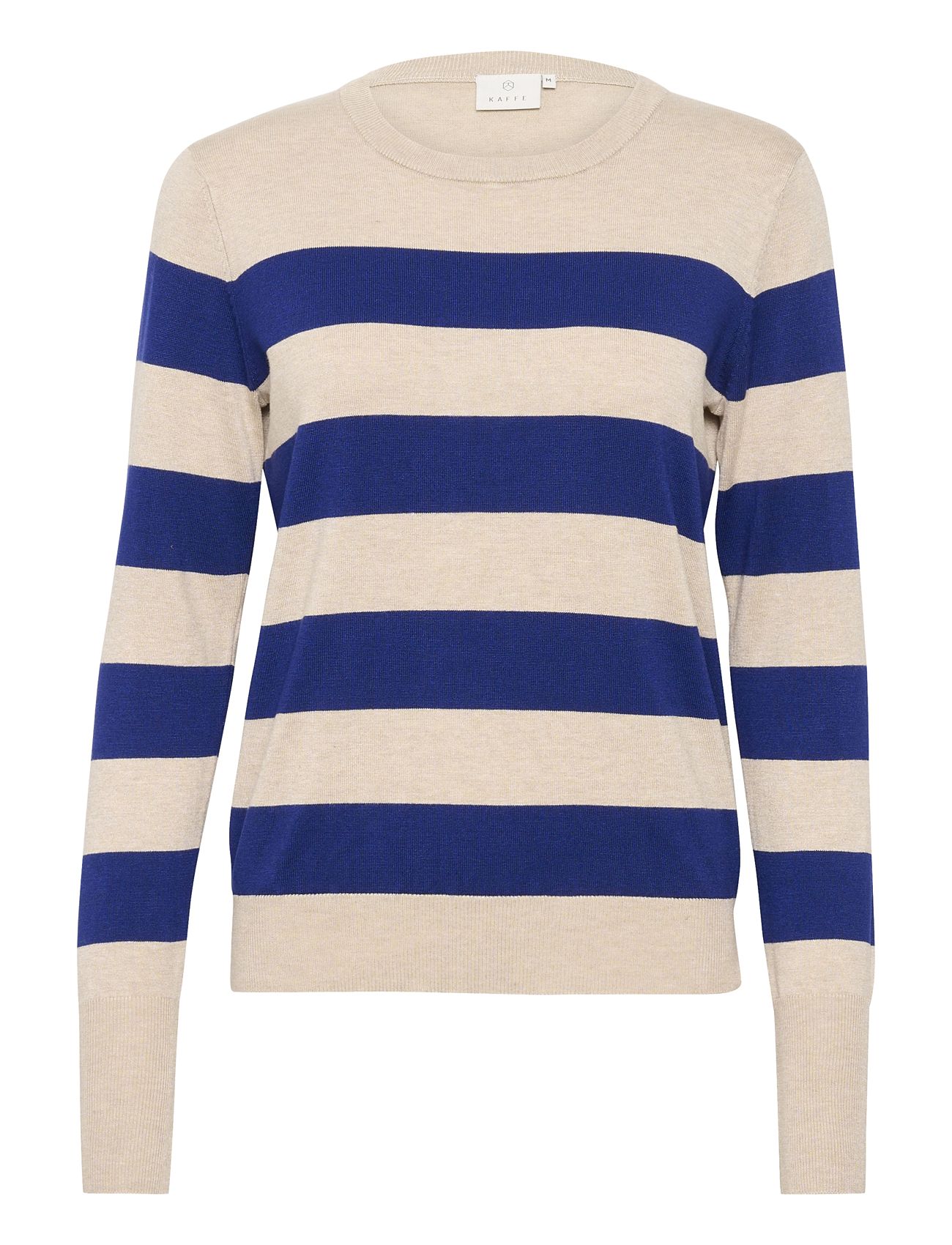 Kalizza Striped Knit Pullover Navy Kaffe