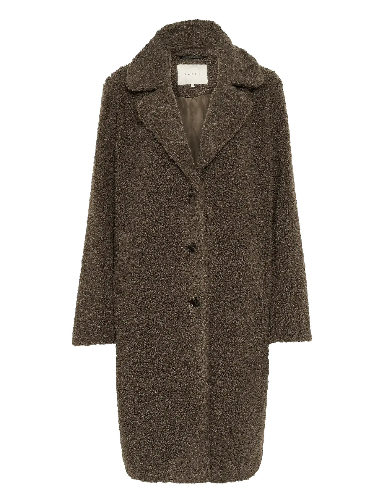 KAFFE Kabalmi Teddy Mantel Braun - 46 - Damen