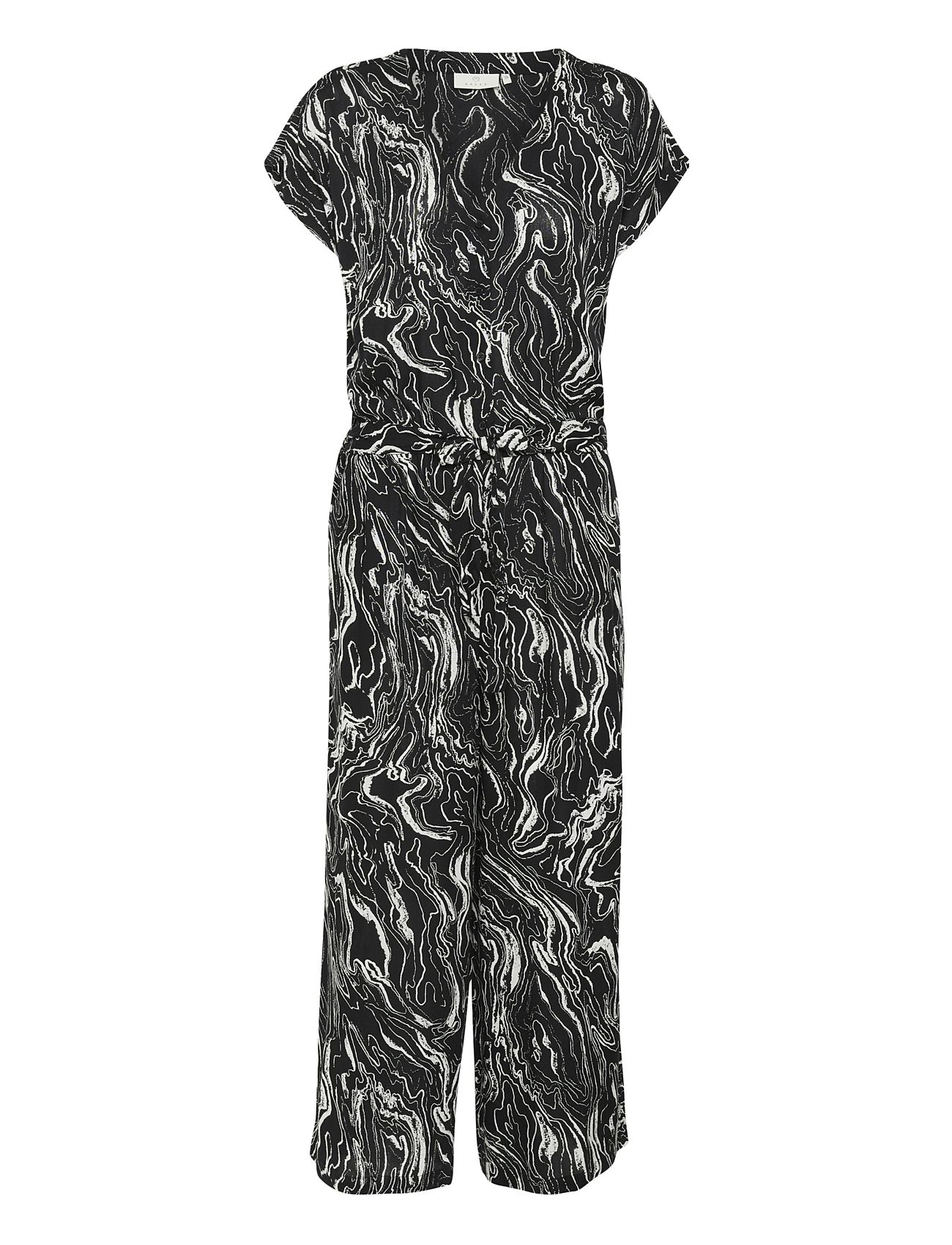 KAFFE Kamira Plain Weave Jumpsuit Printed Schwarz - 40 - Damen