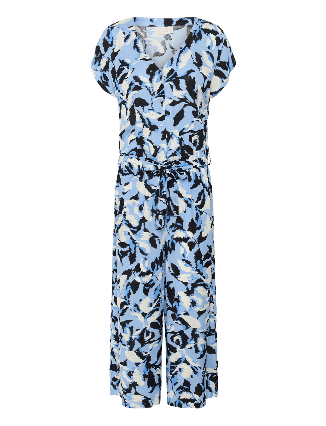 KAFFE Kamira Plain Weave Jumpsuit Printed Blau - 42 - Damen