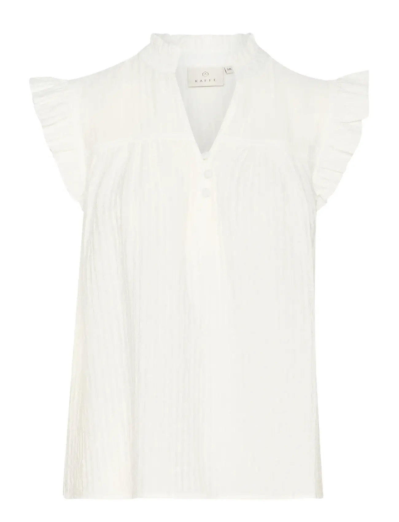 KAFFE Kaliany Via Bluse Cream - 36 - Damen