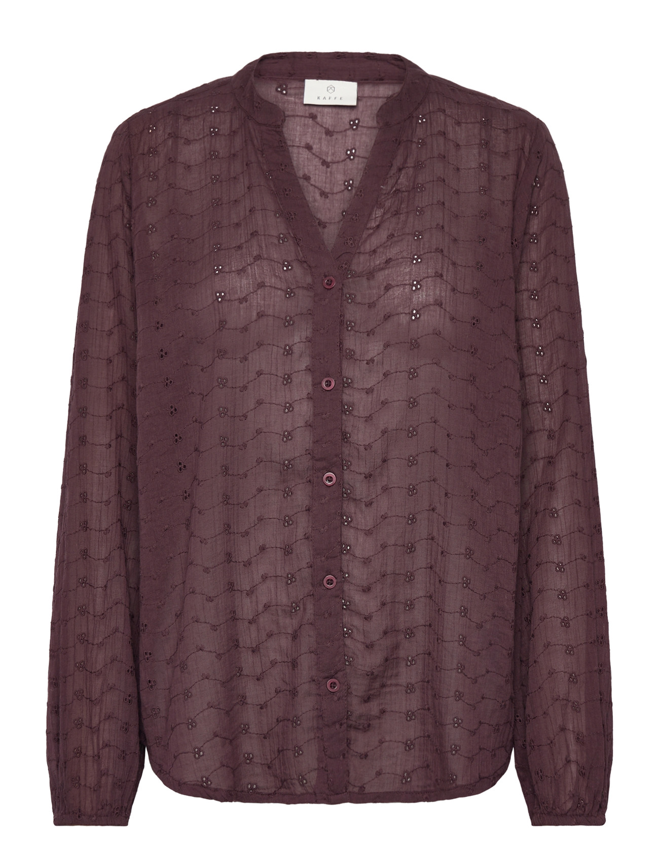 Kaffe Kamay Shirt, 38, Burgundy, Skjorter > Langærmede, Dame