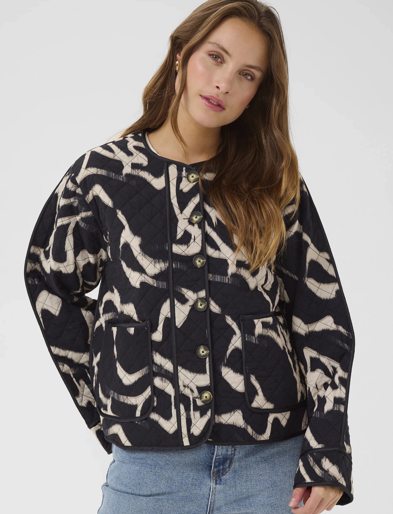 Kaffe Kakayla Jacket, 34, Multi/patterned, Jakker > Let Sommerjakke, Dame