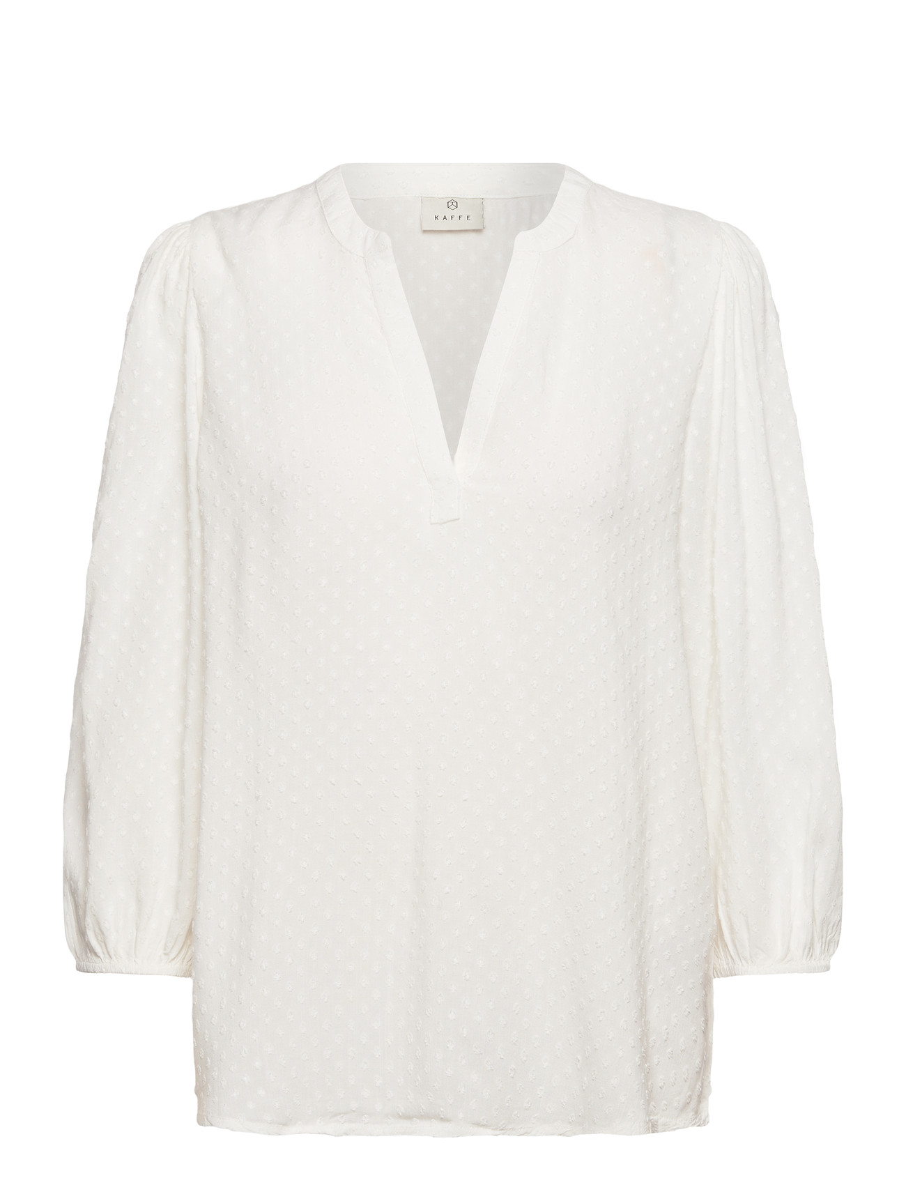Kaffe Kaannika Blouse, 40, White, Bluser > Kortærmede, Dame