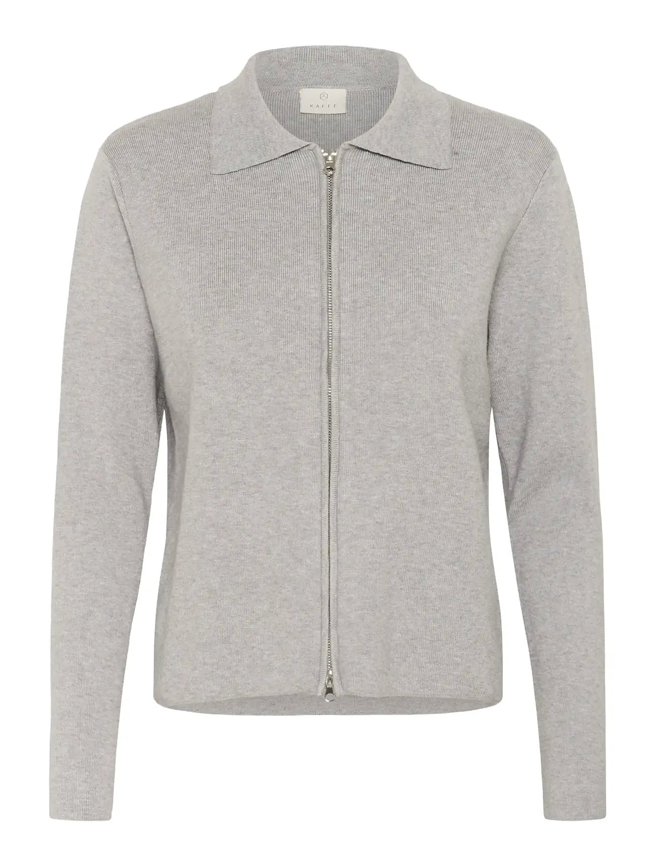 KAFFE Kavisja Polo Cardigan Grau - S - Damen