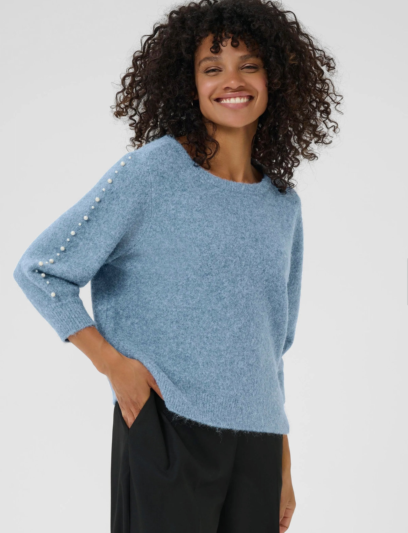 Kaffe Kabetty Pullover, XS, Blue, Strik > Trøjer, Dame