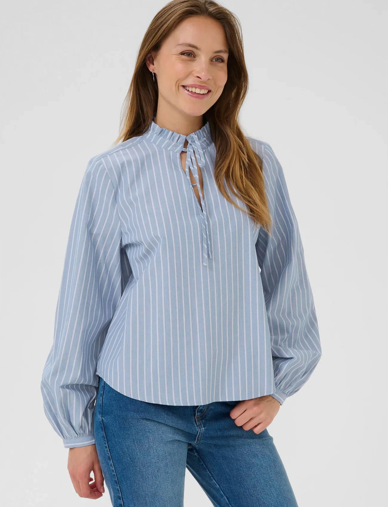 Kaffe Kamilina Blouse, 46, Blue, Bluser > Langærmede, Dame