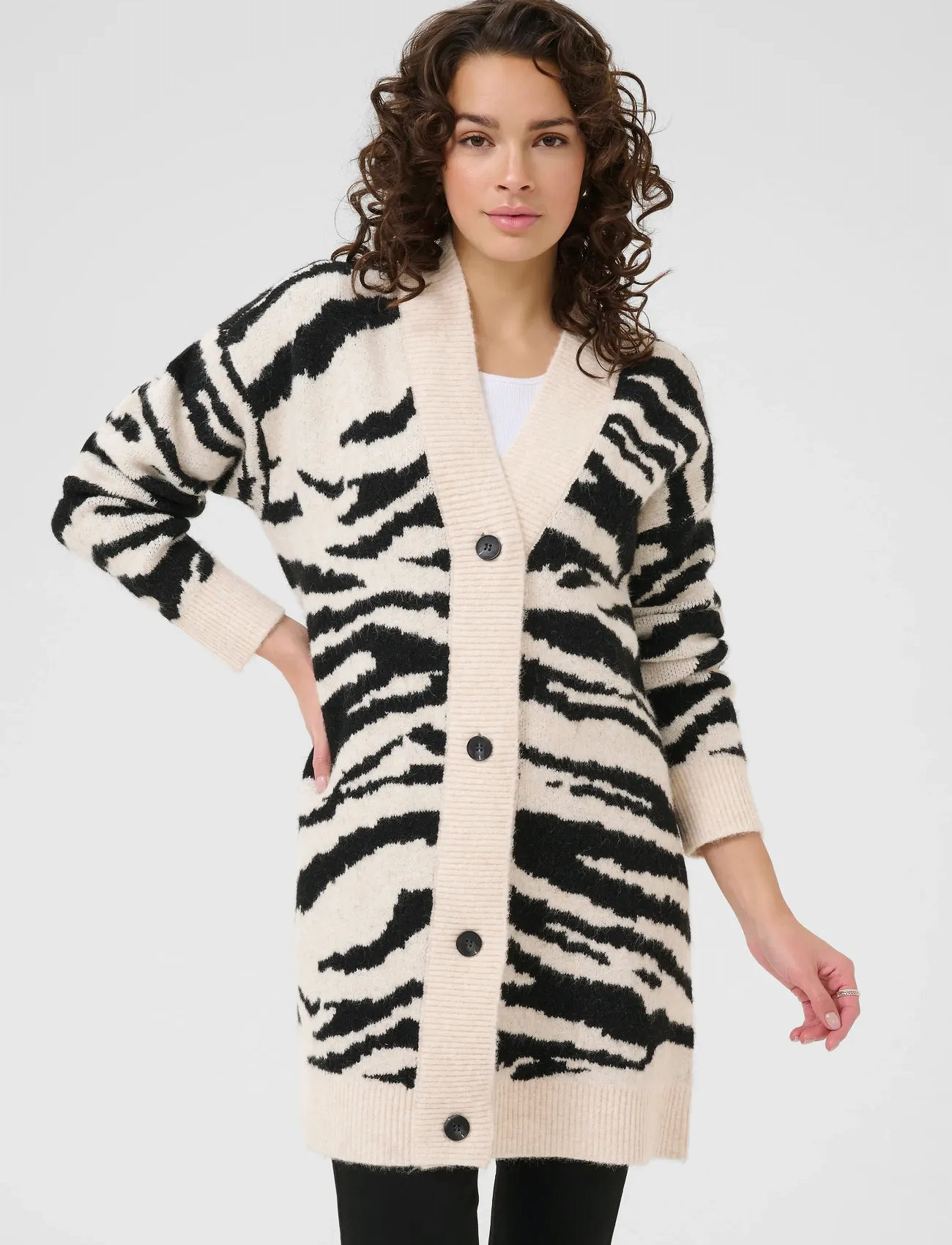 Kaffe Kasandra Cardigan, XXL, Cream, Strik > Cardigans, Dame