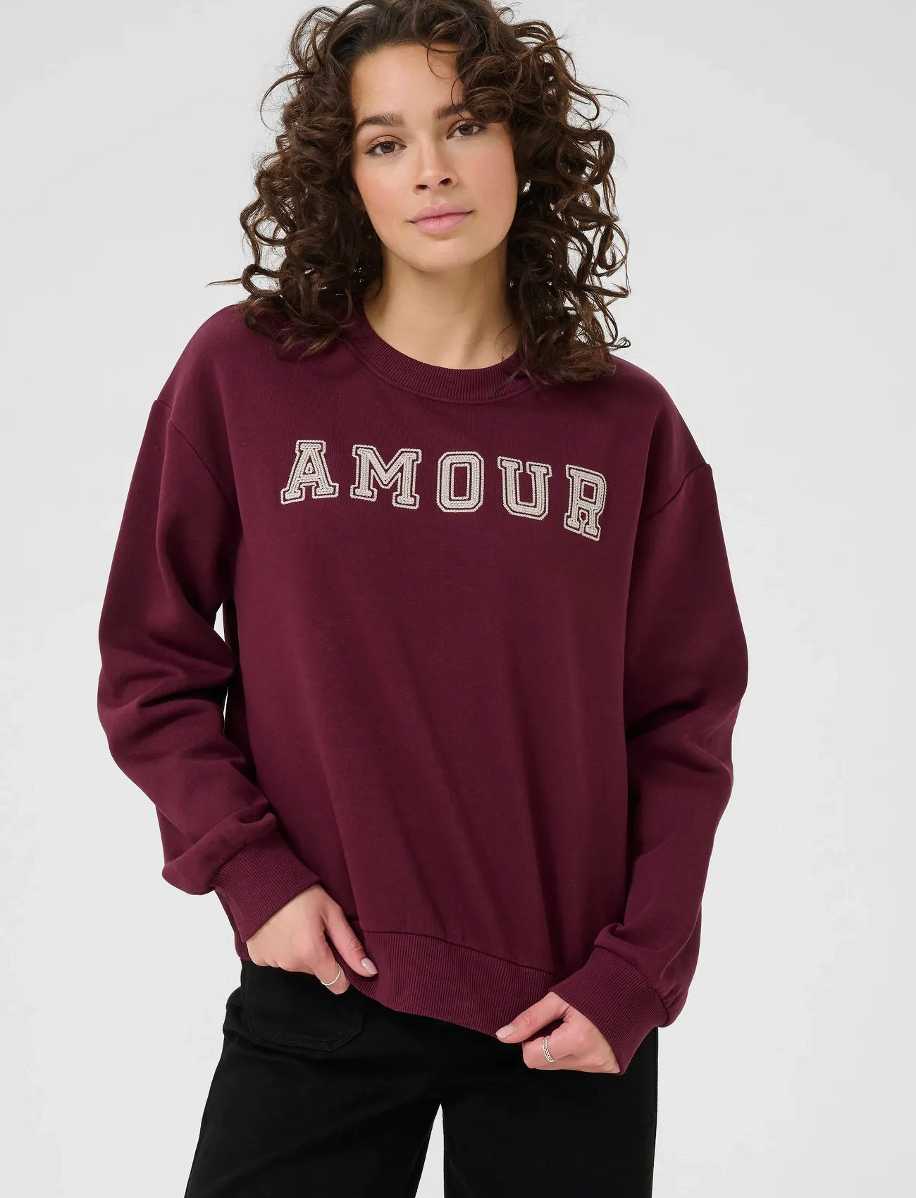 Kaffe Kaelenora Sweatshirt, XS, Burgundy, Sweatshirts & Hættetrøjer > Sweatshirts, Dame